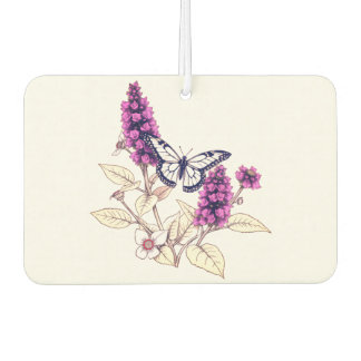 Magenta Butterfly Bush Car Air Freshener