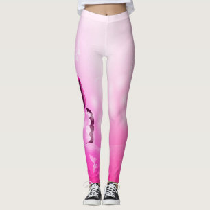 Magenta Butterfly Leggings