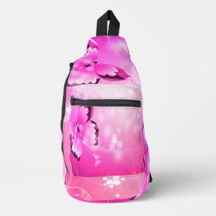 Magenta Butterfly Sling Bag