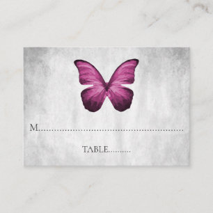 Magenta Butterfly Wedding Place Cards