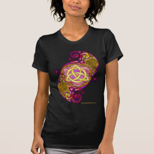 Magenta Celtic Spiral Trinity Knot T-Shirt