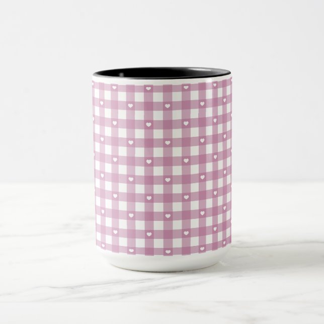 Magenta Checks Mug (Center)