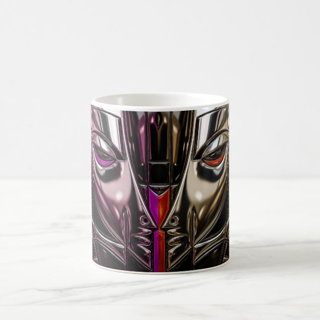 Magenta Chrome Face Coffee Mug (Center)