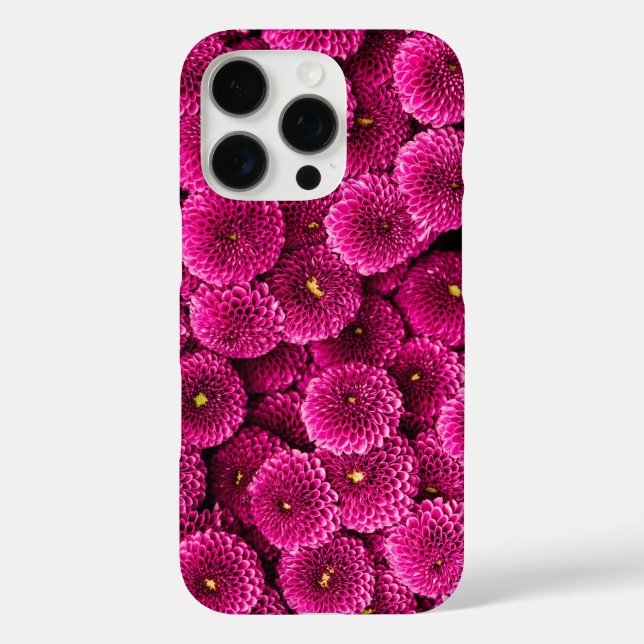 Magenta Chrysanthemum iPhone Case – Bold Floral Ar (Back)