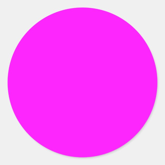 Magenta Classic Round Sticker (Front)