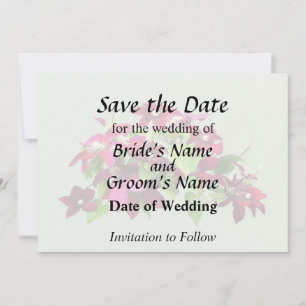 Magenta Clematis With Vine Save The Date