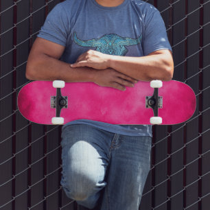 Magenta  Cloud Effect Skateboard