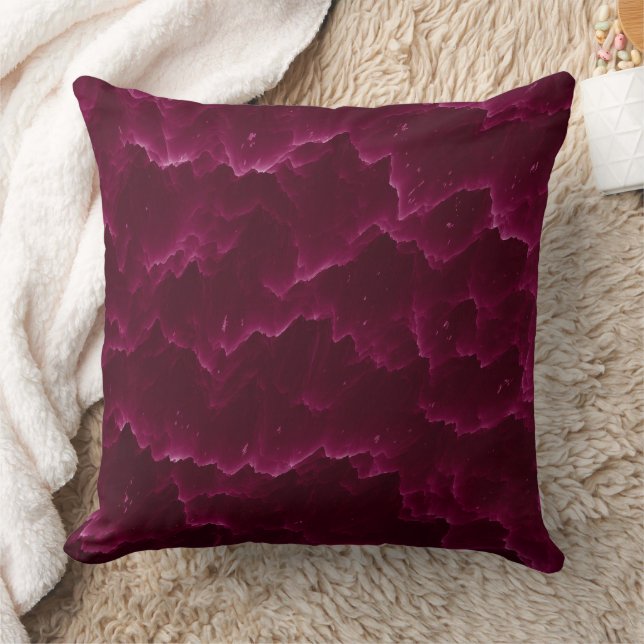  Magenta Clouds Magic Waves Fractal Art Cushion (Blanket)