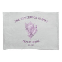 Magenta Conch Shell Pillow Case