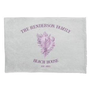 Magenta Conch Shell Pillow Case