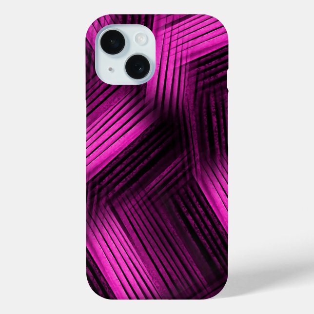 Magenta Contemporary Abstract Case-Mate iPhone Case (Back)