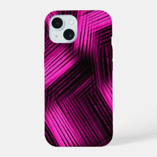 Magenta Contemporary Abstract iPhone 15 Case