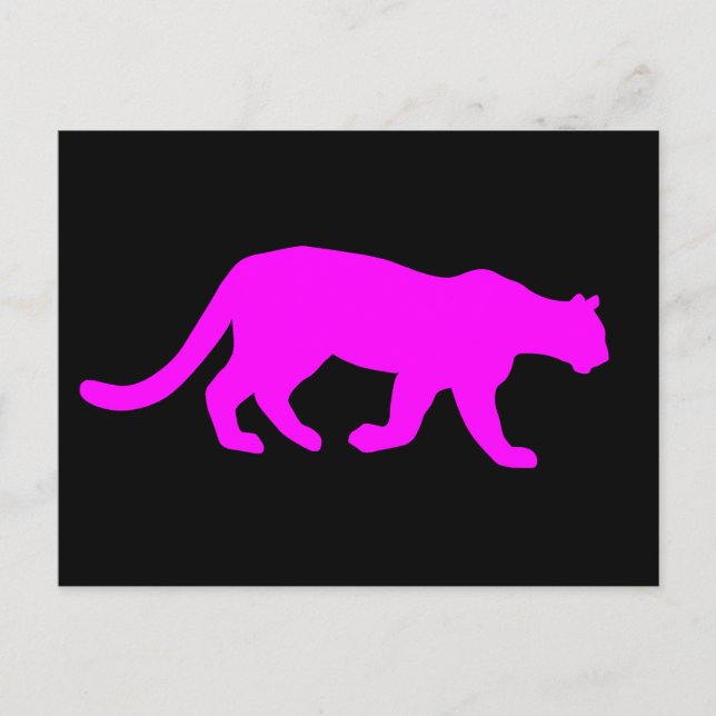 Magenta Cougar Puma Wildlife Postcard (Front)