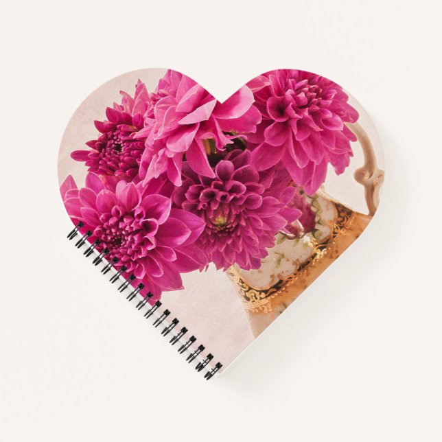 Magenta Dahlias Notebook (Front)