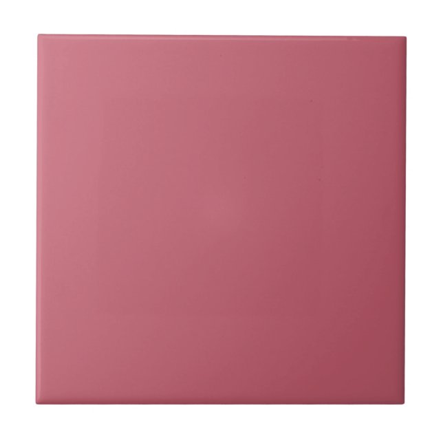 Magenta Decision -- Medium Pink Solid Colour Ceramic Tile (Front)