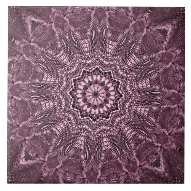 Magenta Decorative Ceramic Tile (Front)