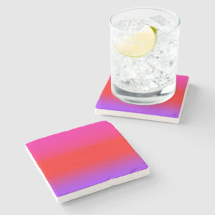 Magenta Deep Pink Red Purple Ombre Chic Stone Coaster