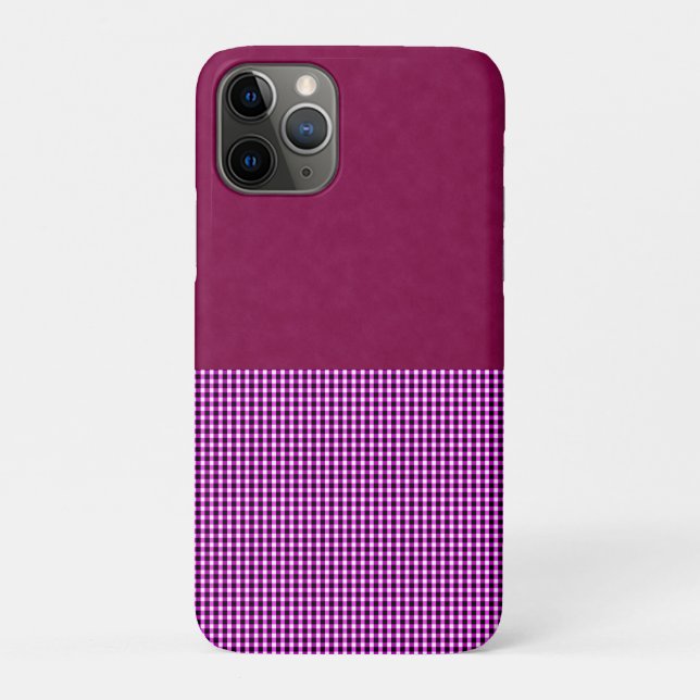 Magenta Denim And Tartan,  Case-Mate iPhone Case (Back)