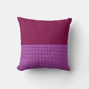 Magenta Denim And Tartan, Cushion