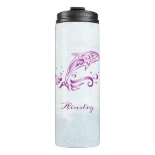 Magenta Dolphin Personalised Thermal Tumbler