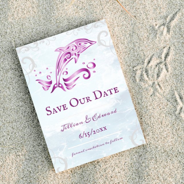 Magenta Dolphin Save The Date Announcement (Magenta Dolphin Save the Date)