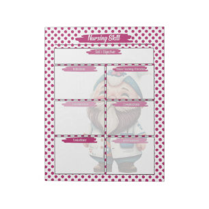 Magenta Dr. Gnome Nursing Student Skills Template Notepad
