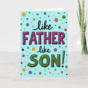 Magenta Father Son Quote Card