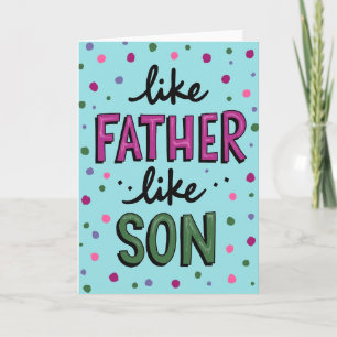 Magenta Fathers Day Words Card