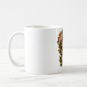 Magenta Feather Tiki Coffee Mug