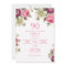 Magenta Floral 90th Birthday Invitation