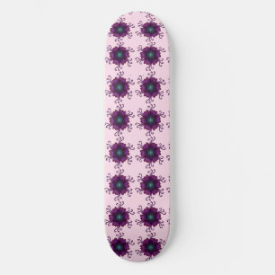 Magenta Floral Bloom Modern Botanical Flower Skateboard