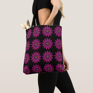 Magenta Floral Bloom Modern Botanical Flower Tote Bag