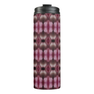 Magenta Flower Ikat Zen Fog Thermal Tumbler