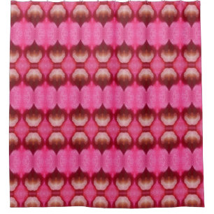 Magenta Flower Ikat Zen Shower Curtain