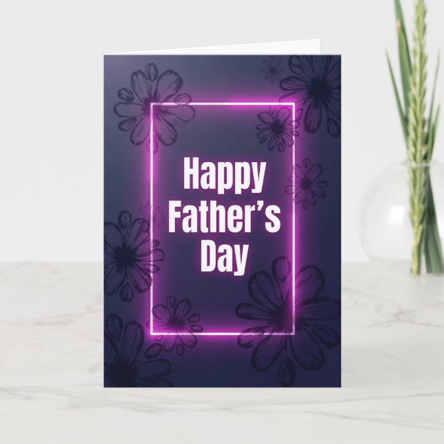 Magenta Frame Fathers Card (Front)