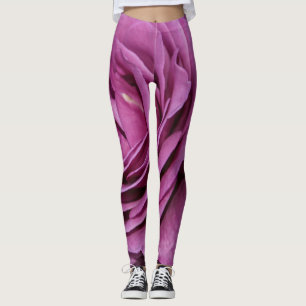 Magenta Garden Rose Leggings