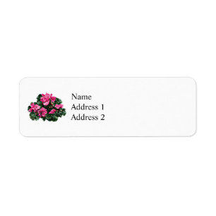 Magenta Geraniums Return Address Label
