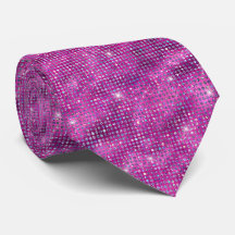 Magenta Glitter Tie