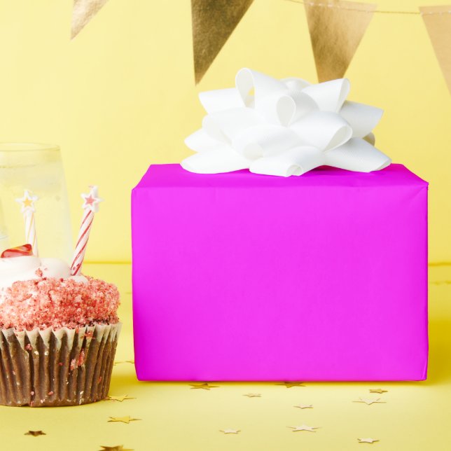 Magenta Glossy Wrapping Paper (Birthday Party)