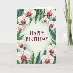 Magenta Gold Birthday Card