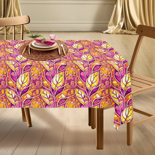 Magenta Gold Christmas Merry Pattern#21 ID1009 Tablecloth (Creator Uploaded)