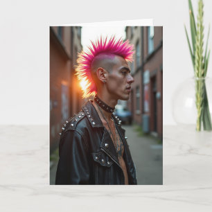 Magenta Hair Fathers Day Card