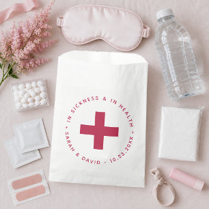 Magenta Hangover Kit In Sickness and in Health Favour Bag