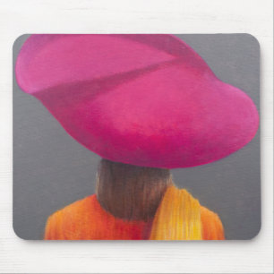 Magenta Hat Saffron Jacket 2014 Mouse Pad