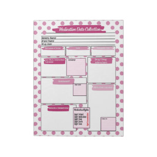 Magenta Healthcare Student Medication Template Notepad