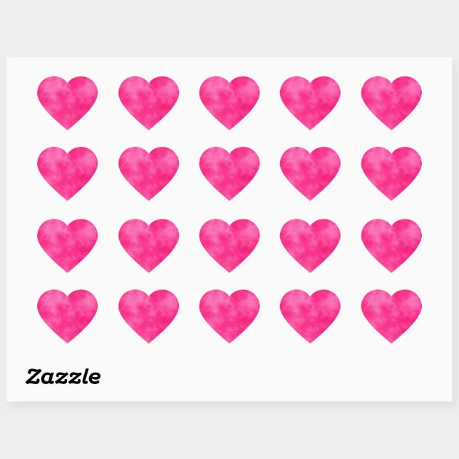Magenta  Heart Sticker (Sheet)