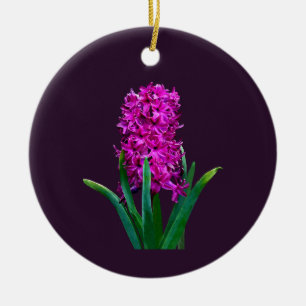 Magenta Hyacinth Ceramic Ornament