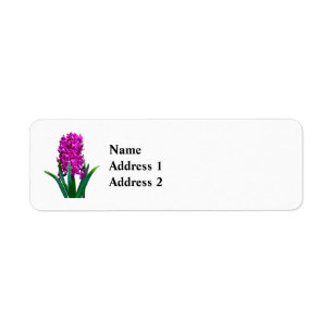 Magenta Hyacinth Return Address Label