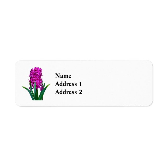 Magenta Hyacinth Return Address Label (Front)