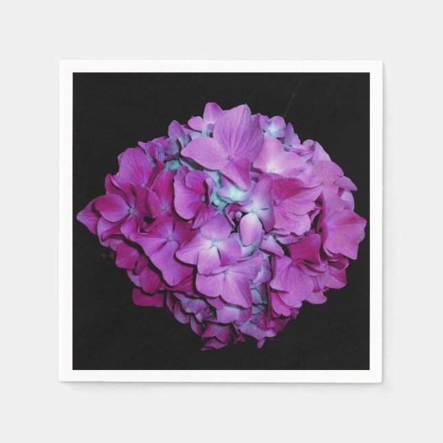 Magenta Hydrangeas Napkin (Front)